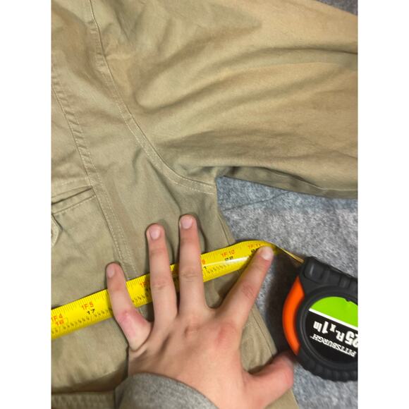 VINTAGE 90s Wrangler Jacket Men XL Brown Bomber Utility Boxy Streetwear Workwear - Picture 5 of 6